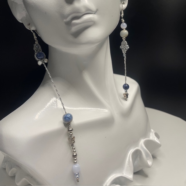 Soul Sister Earrings: Blues & Silver