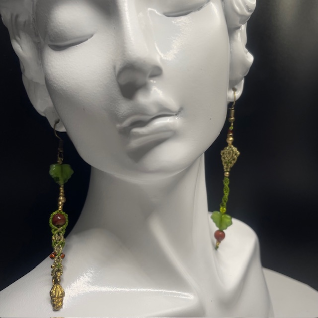 Soul Sister Earrings: Green & Gold