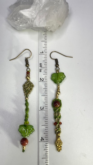 Soul Sister Earrings: Green & Gold