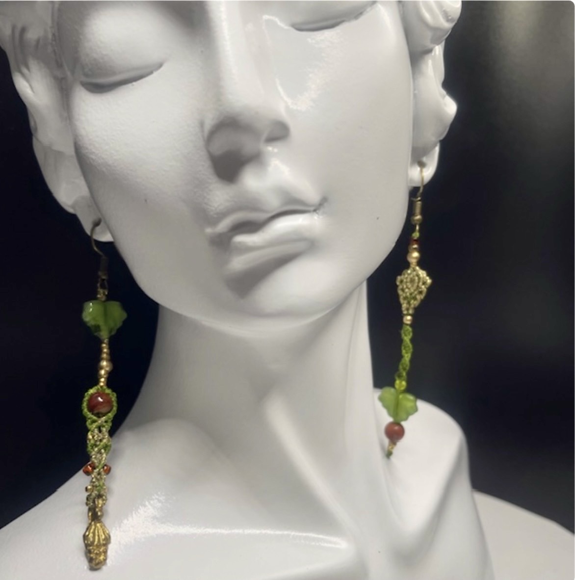 Soul Sister Earrings: Green & Gold