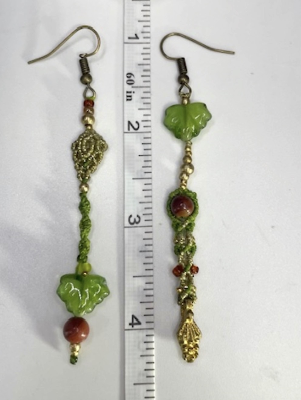 Soul Sister Earrings: Green & Gold