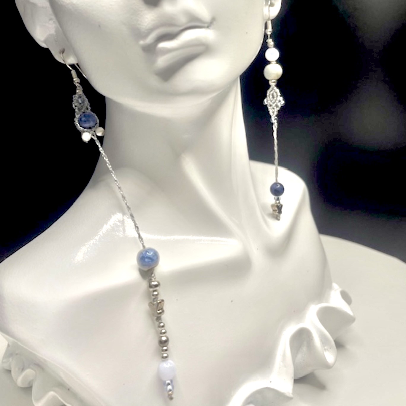 Soul Sister Earrings: Blues & Silver