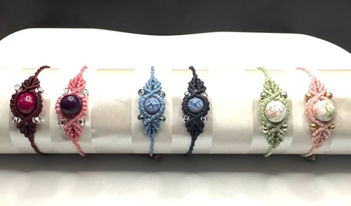 Friendship Bracelets: Purple & Pink Açaí Beads