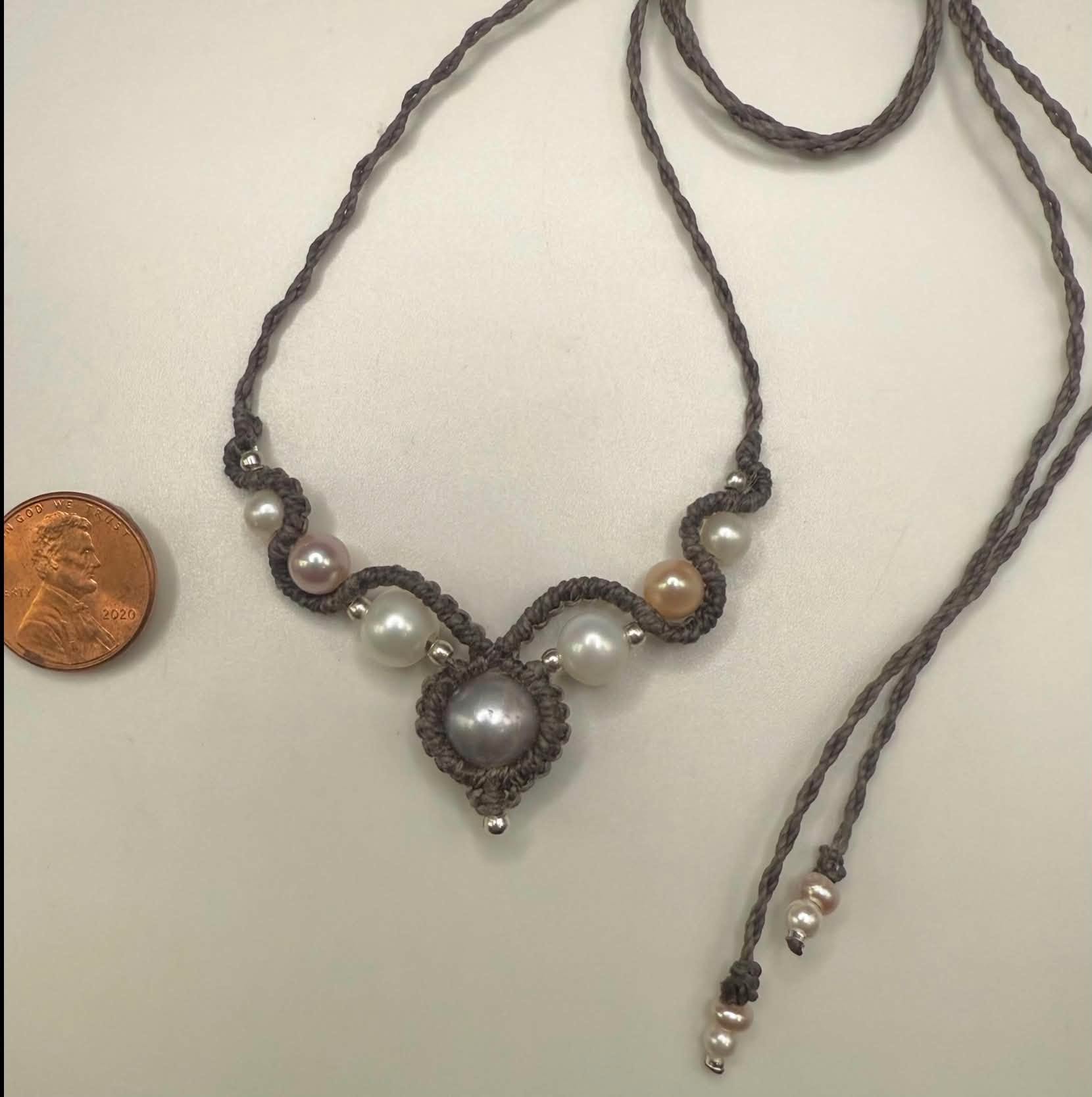 Fanciful Beaded Necklace: Pearls